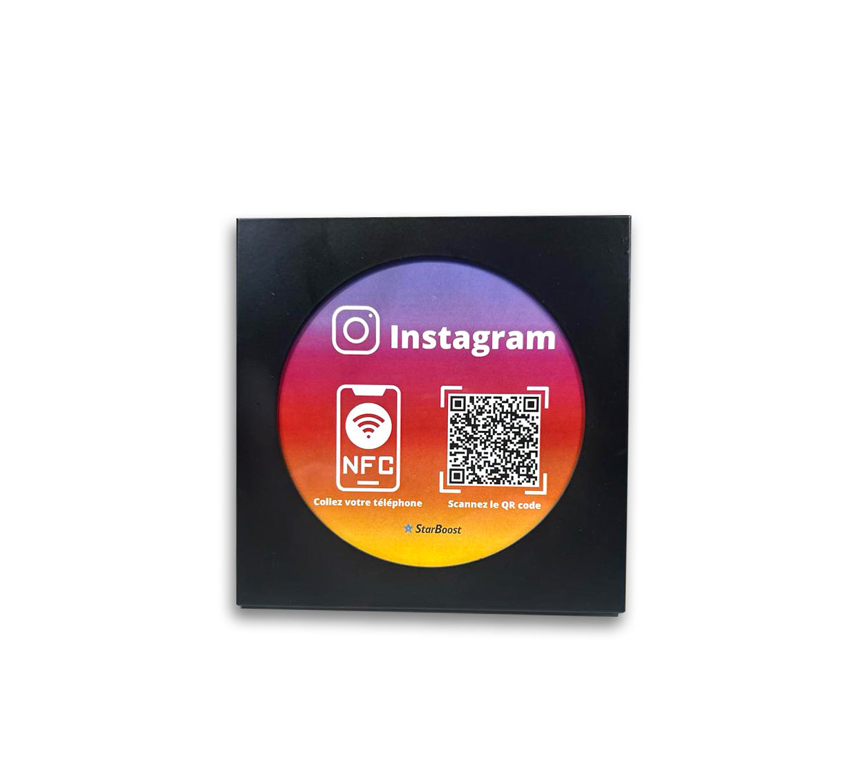 Présentoir Instagram NFC  et Code QR