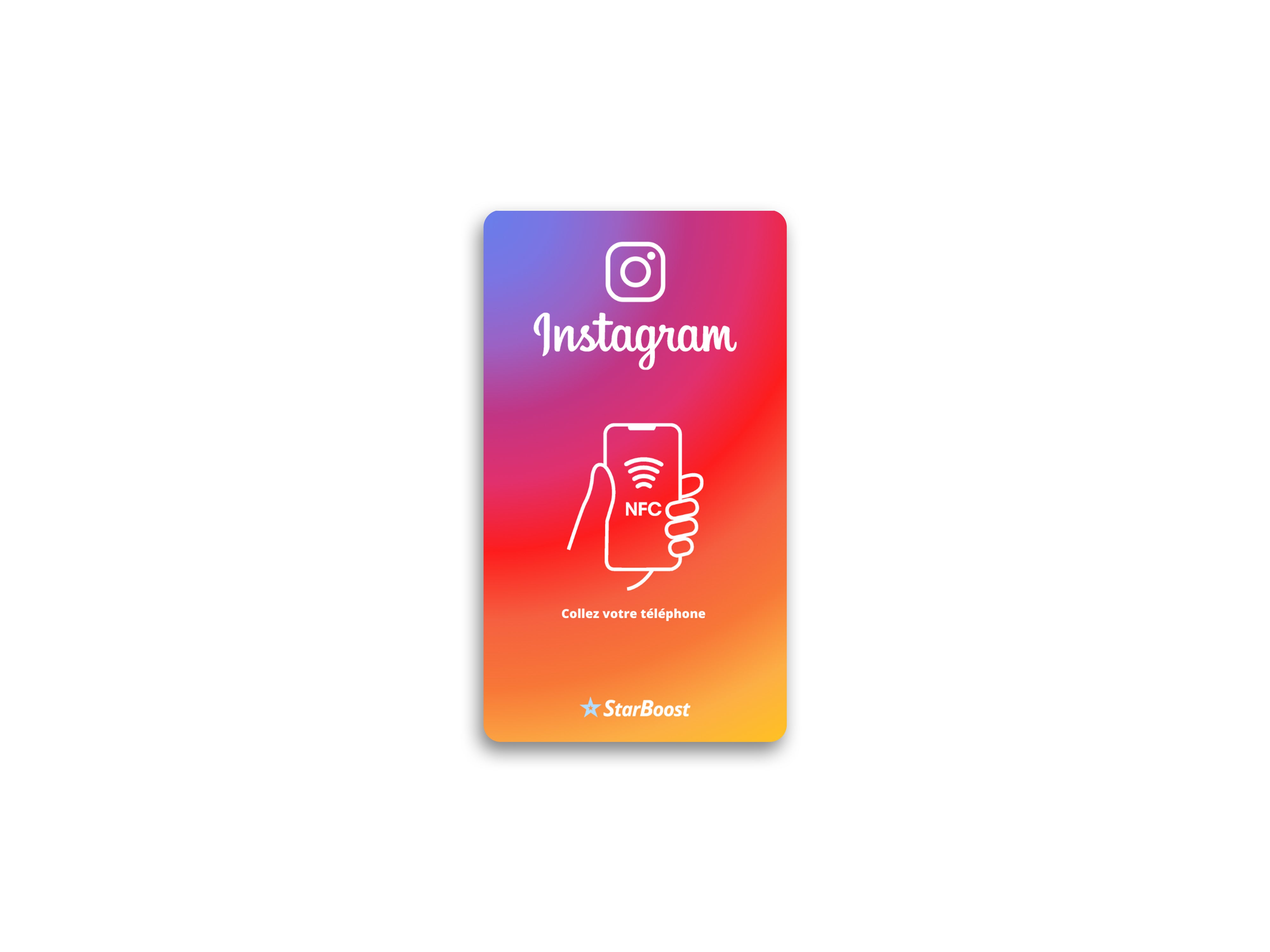 Carte  Instagram NFC sans contact
