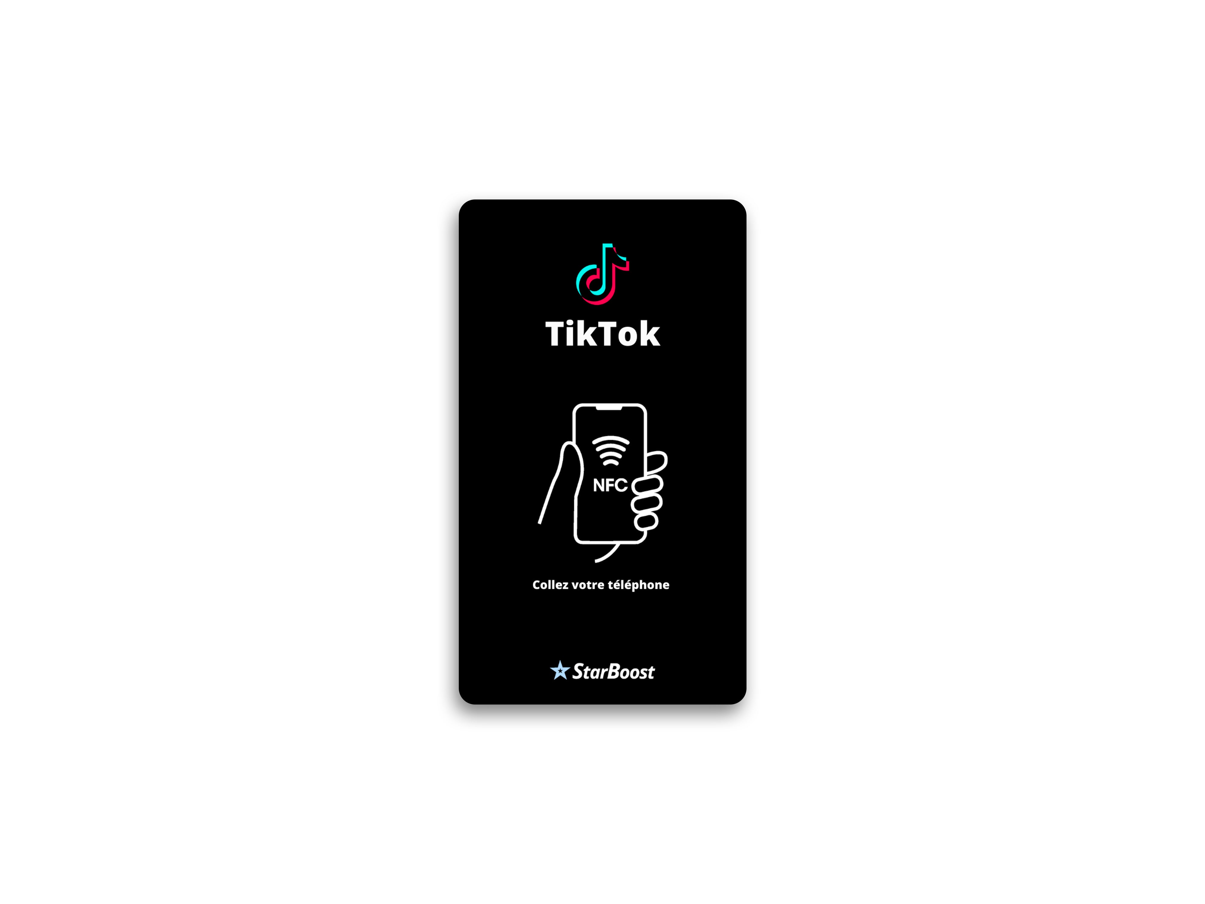 Carte Tiktok NFC sans contact